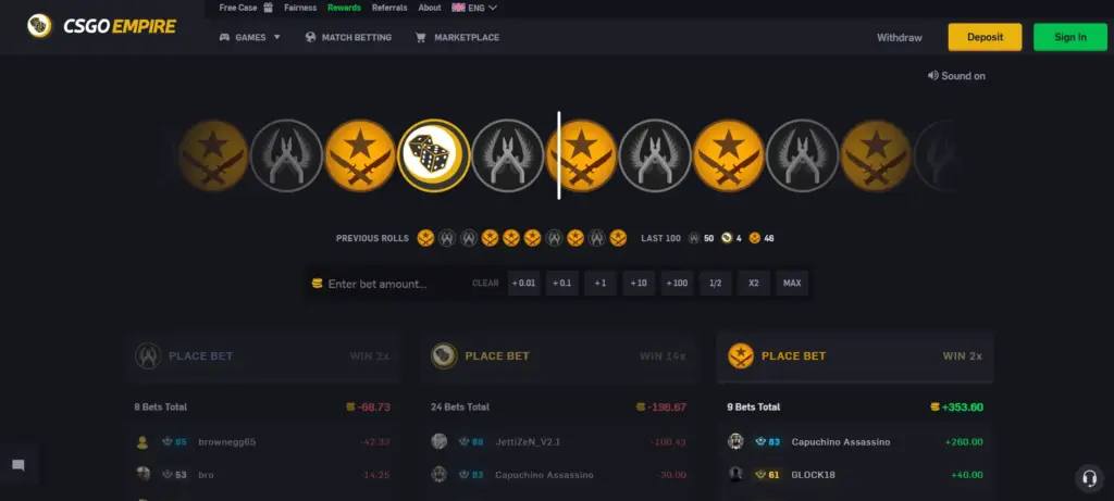 CSGOEmpire roulette