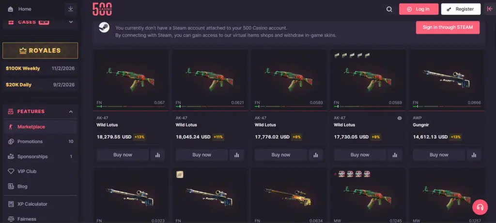 CSGO500 trading